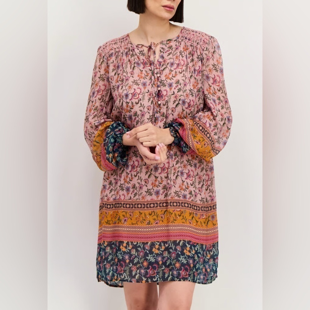 JOHNNY WAS Maha Mini Shift Dress Medium